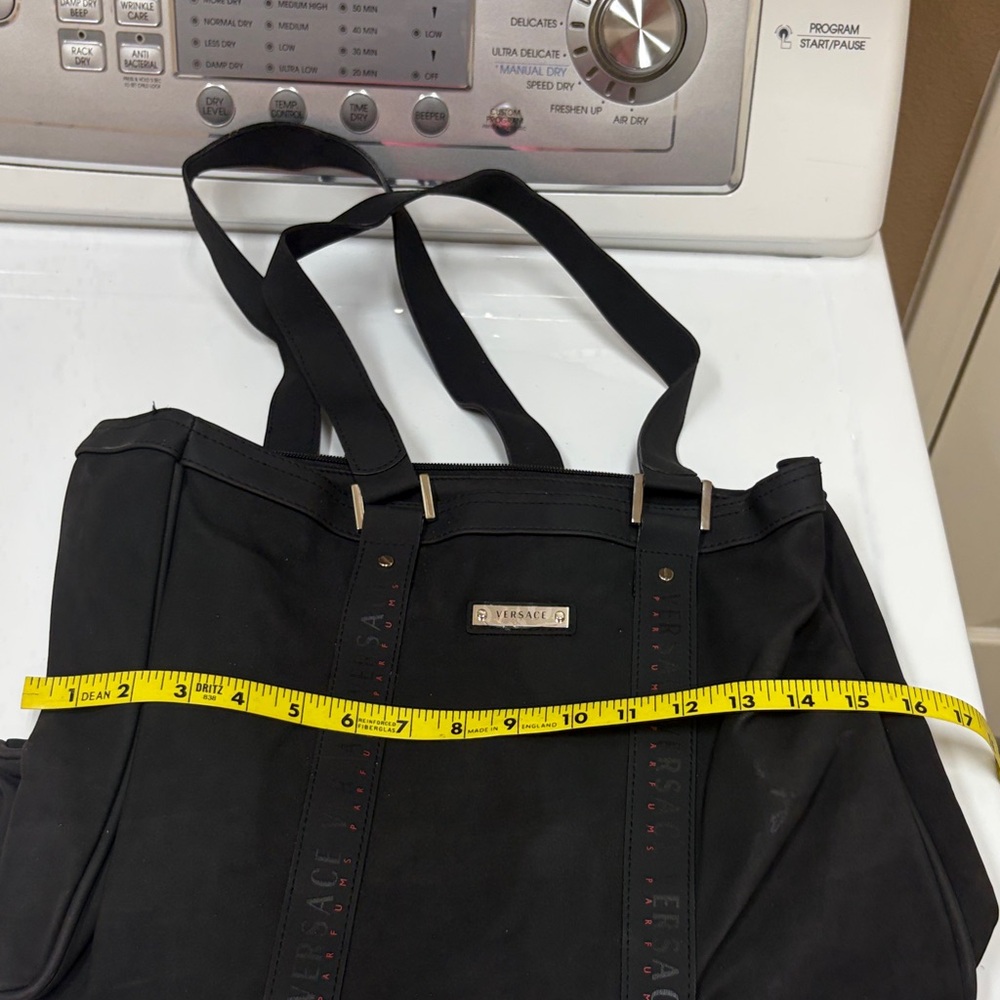 Versace Black Logo-Trim Tote - Picture 3 of 7